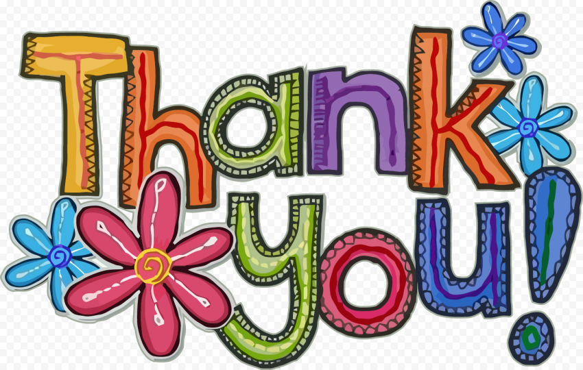 Colorful Thank You PNG File