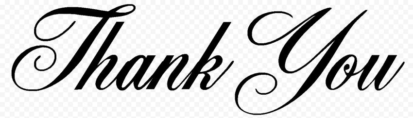 Thank You Calligraphy PNG Isolated Pic