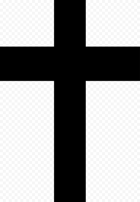 Christian Cross Silhoutte PNG Isolated Pic