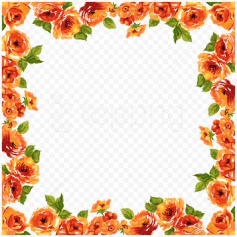 Flower Border PNG Background Image