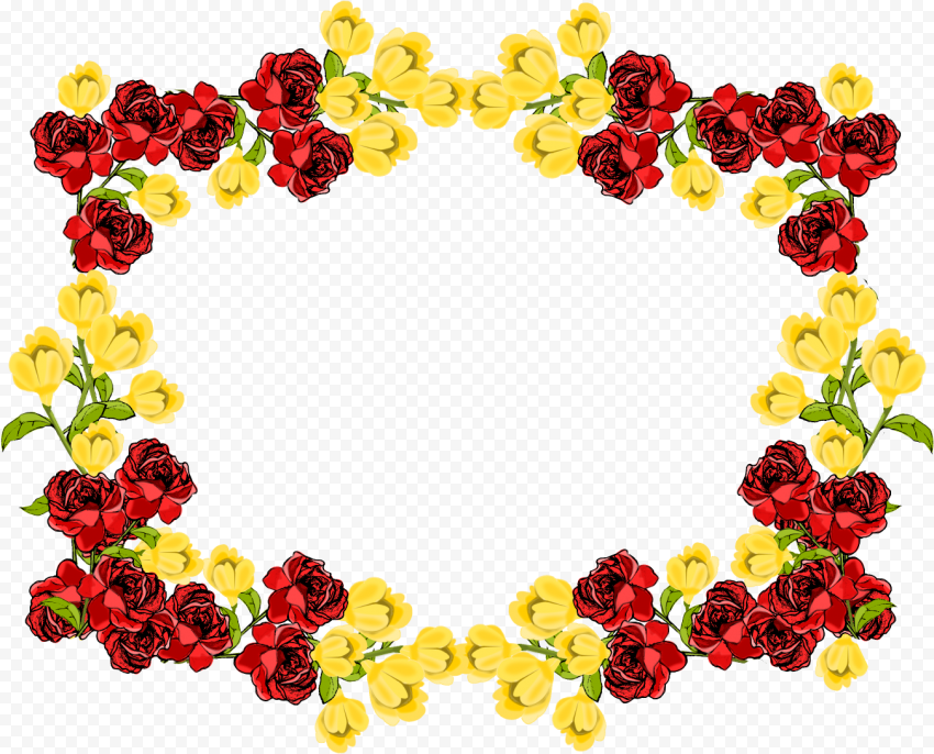 Flower Border PNG Isolated HD