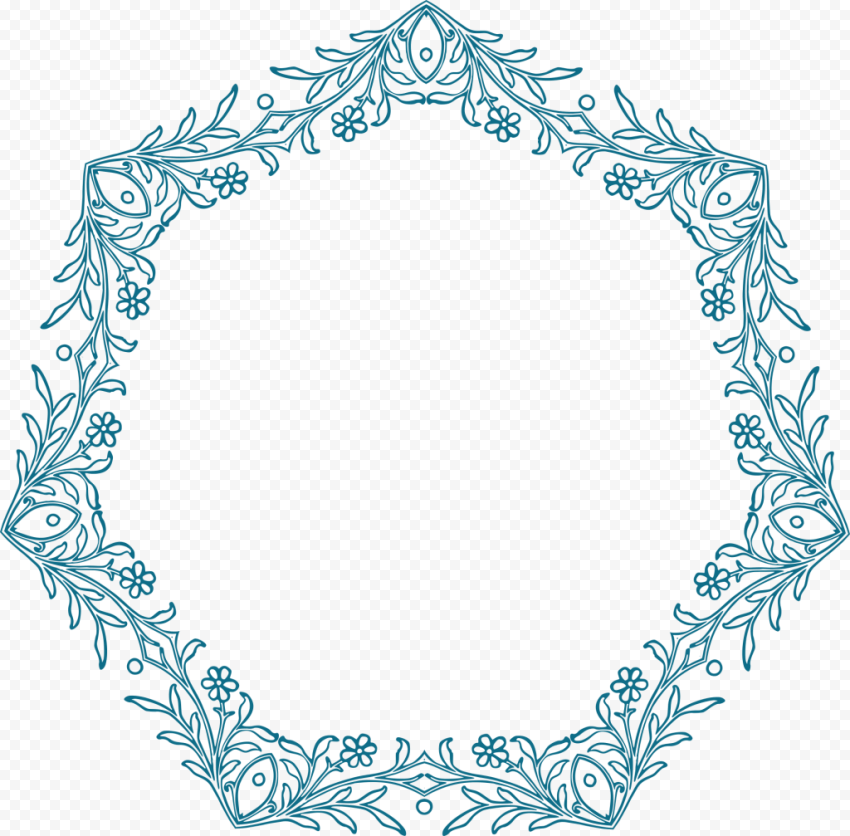 Flower Border Vector PNG HD Isolated