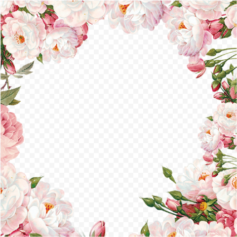 Flowers Border Clipart Frame PNG