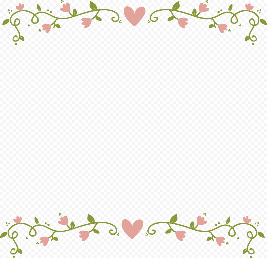 Wedding Floral Border PNG Photos