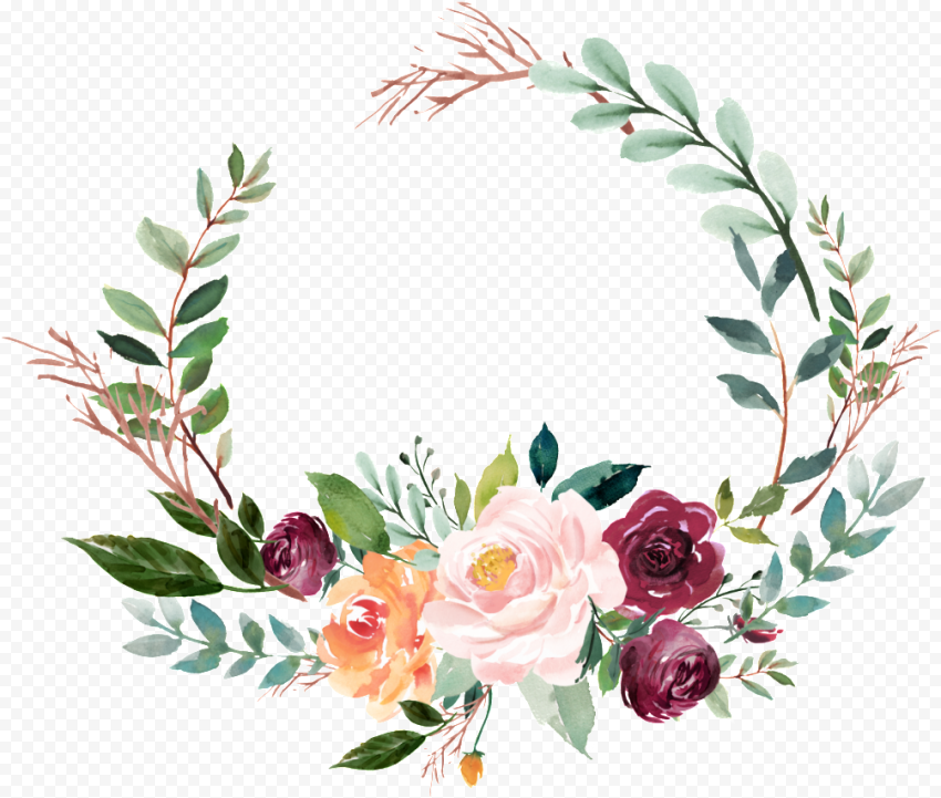 Garland Frame Vector Circle PNG Photos