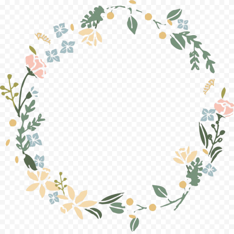 Modern Floral Garland PNG Picture