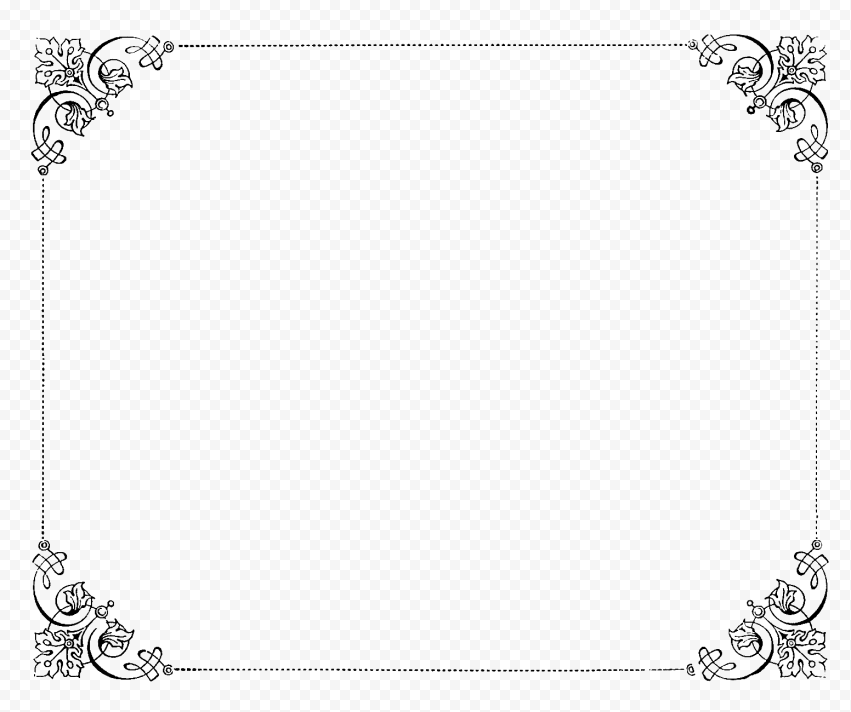 Vintage Border Frame PNG Transparent Image