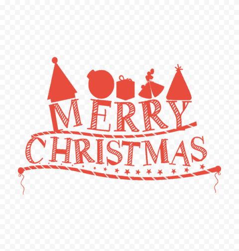 Happy Christmas Text PNG Background Image