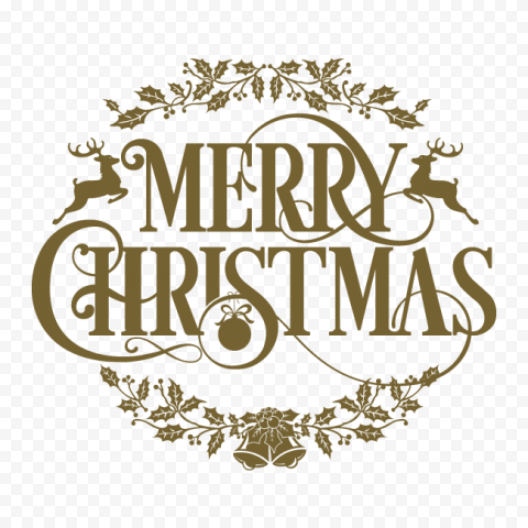 Happy Christmas Text PNG Photos