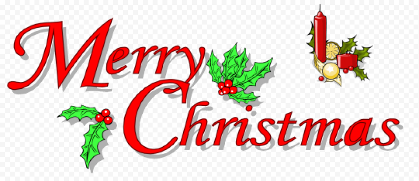 Happy Christmas Text PNG Picture
