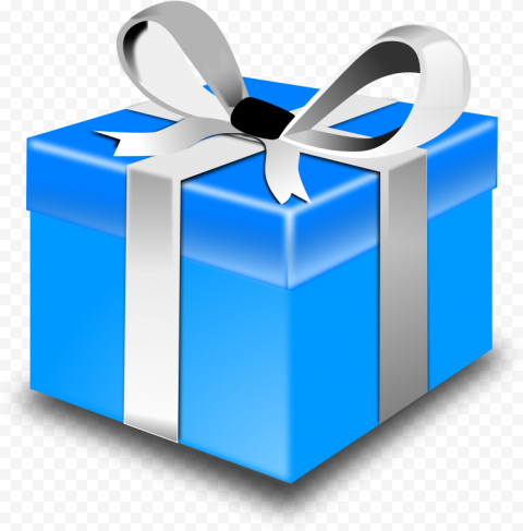 Blue Christmas Gift PNG Clipart