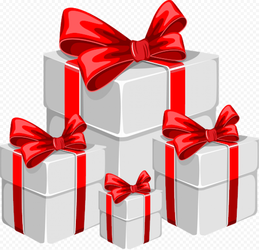 Red Christmas Gift PNG Image
