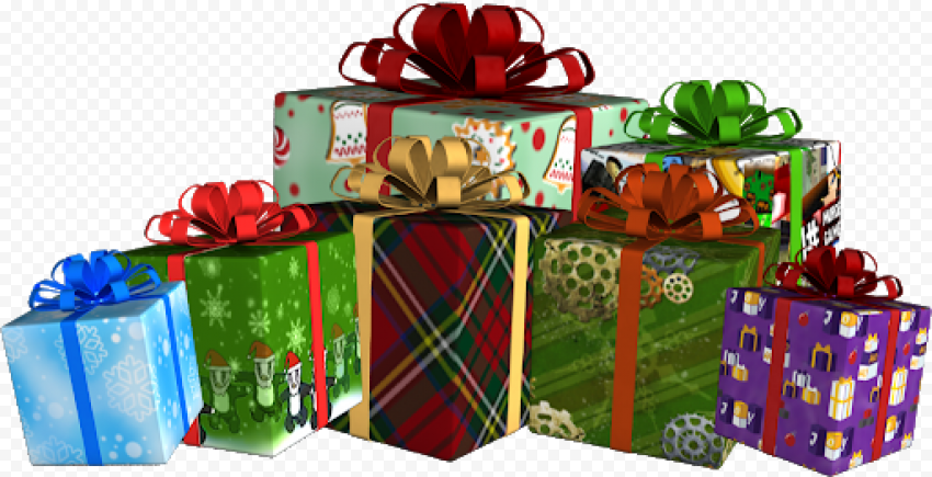 Green Christmas Gift PNG Photos