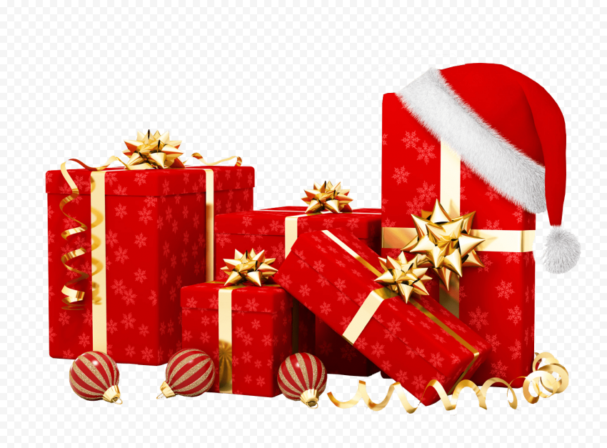 Red Christmas Gift PNG Clipart