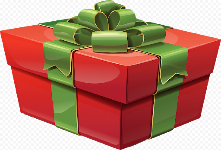 Red Christmas Gift PNG File
