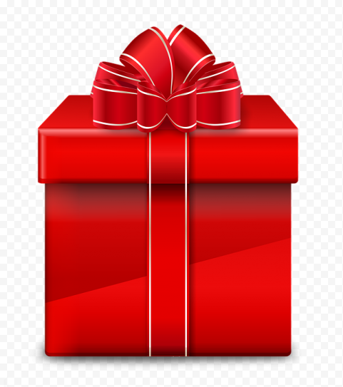 Red Christmas Gift PNG Transparent Picture