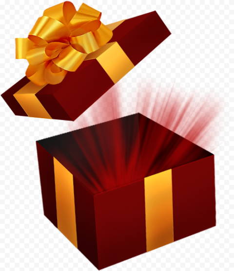 Open Christmas Gift Transparent Background