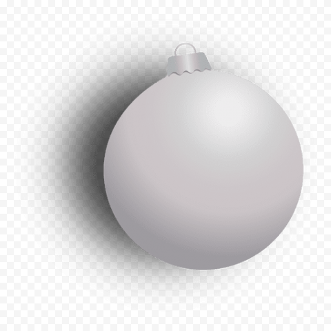 Silver Christmas Bauble PNG Clipart