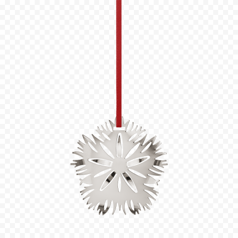 Silver Christmas Bauble PNG Image