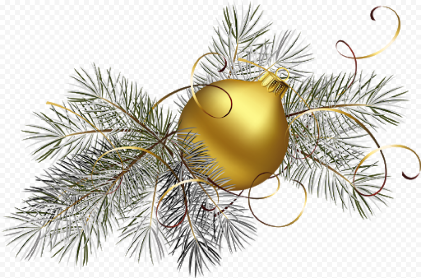 Gold Christmas Bauble PNG HD