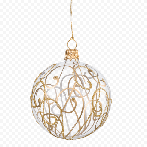 Gold Christmas Bauble PNG Transparent Picture