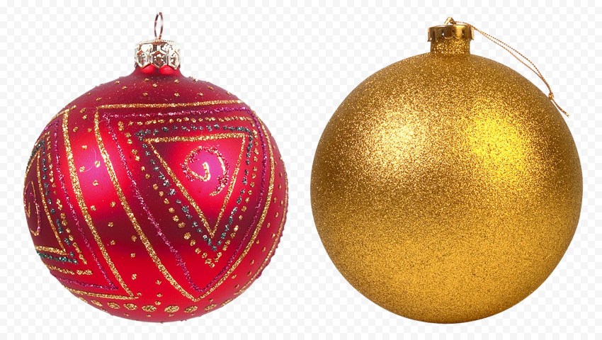 Glitter Christmas Bauble PNG Transparent Image