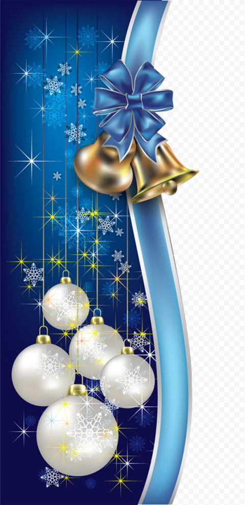White and blue Christmas baubles