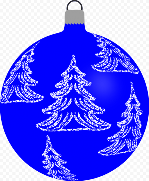 Blue Christmas Bauble PNG Image