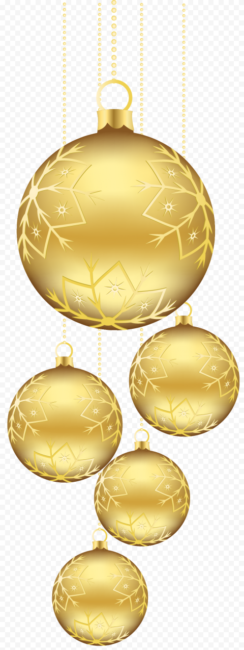 Gold Christmas Bauble PNG Image