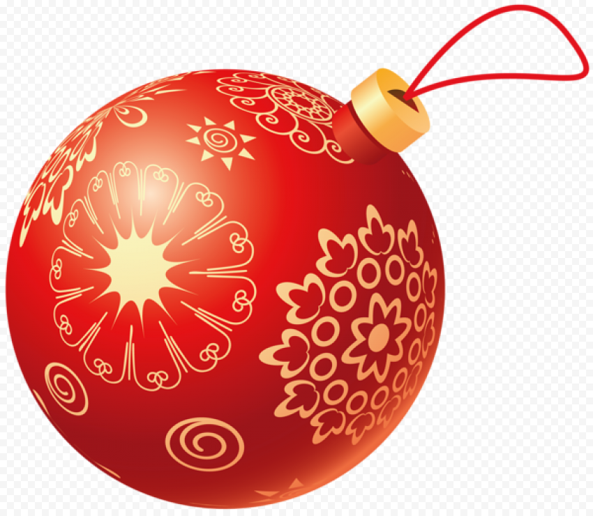 Red Christmas Bauble PNG File