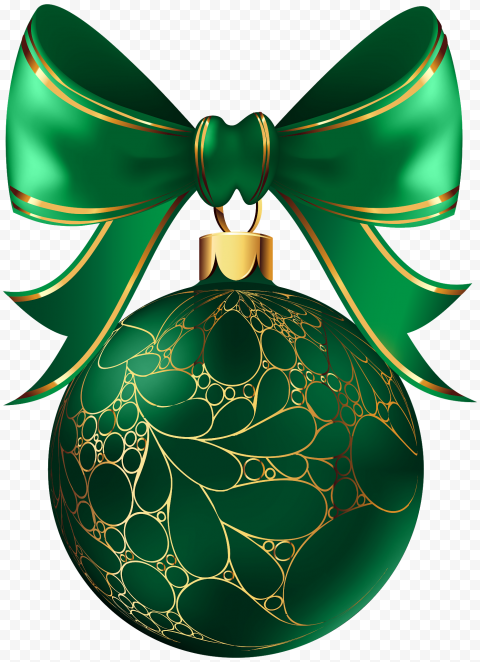 Green Christmas Bauble PNG File