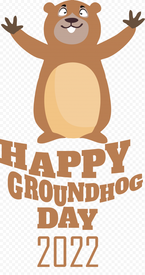 Happy groundhog day 2022, png