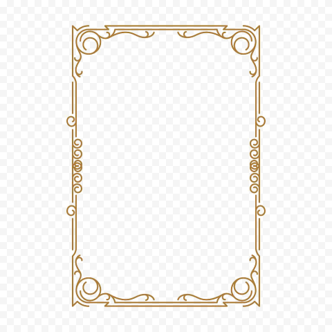 Gold Retro Decorative Frame PNG HD