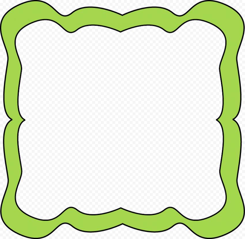 Lime Border Frame PNG Transparent Image