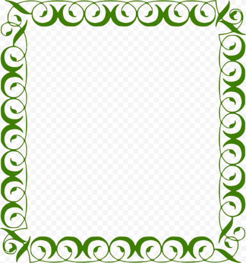 Lime Border Frame Transparent Background