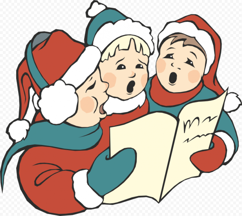 Christmas Caroling Background PNG