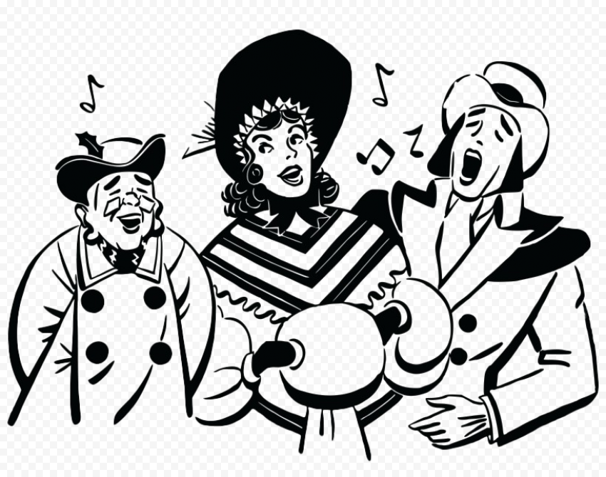 Christmas Caroling PNG Image