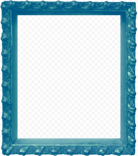 Square Teal Frame PNG File