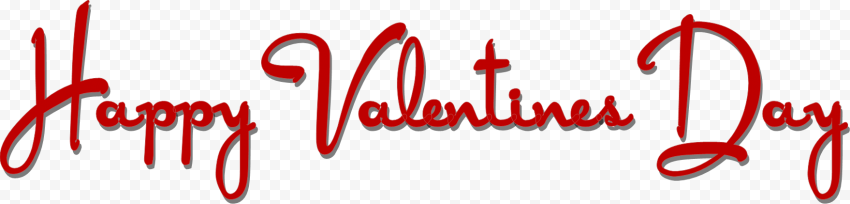 Red Valentines Day Text PNG Image
