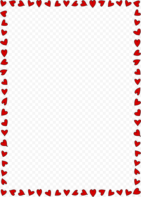Valentines Day Border Clipart PNG