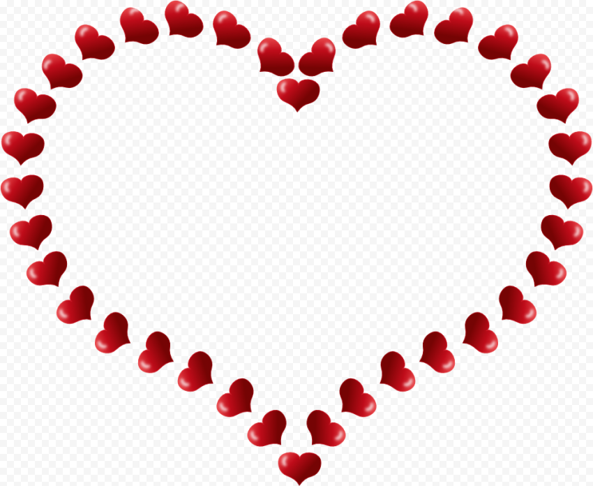 Heart Valentines Day Border PNG