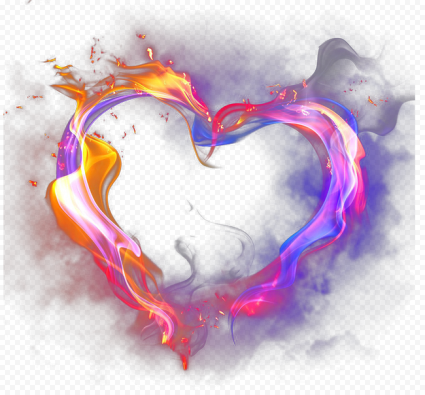 Love Fire Heart Transparent PNG