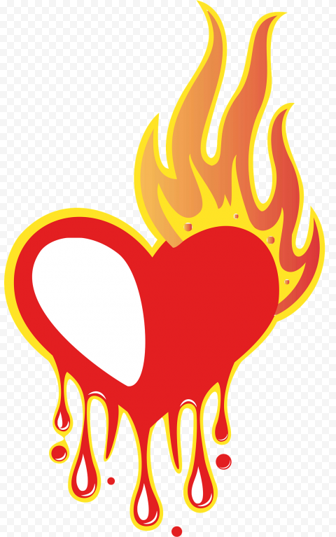 Vector Smoke Fire Heart Effect Transparent PNG