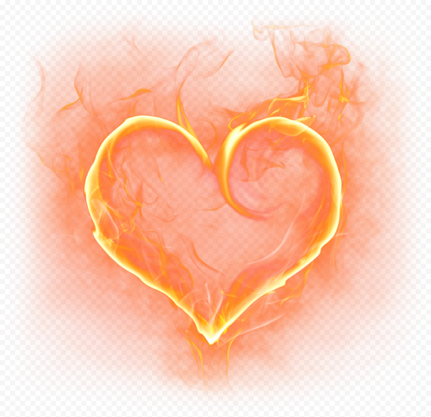 Smoke Fire Heart Effect Transparent PNG