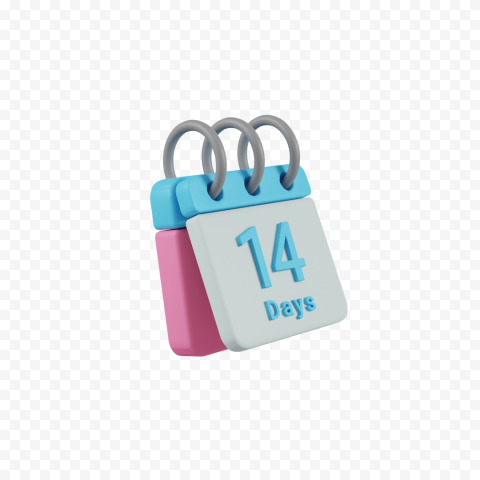 Qurantine, preiod, calendar, schedule, timer, corona virus, Covid 19 3D icon