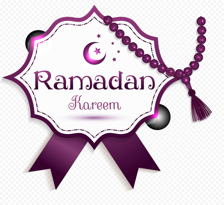 Ramadan Kareem template, Ramadan Eid Mubarak Mosque Islam, decoration tag, purple, holidays, text
