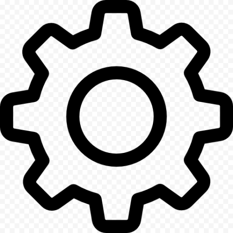 Settings gear icon, gear, configuration, set up
