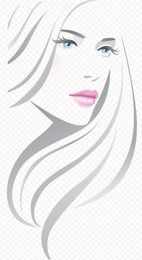 Beauty Parlour Illustration, Line fashion beautiful, woman portrait illustration, white, face, fashion Girl