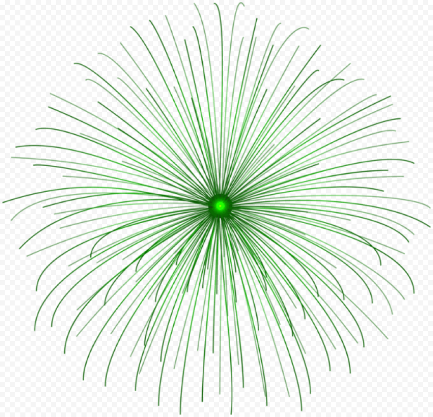 green firework circle