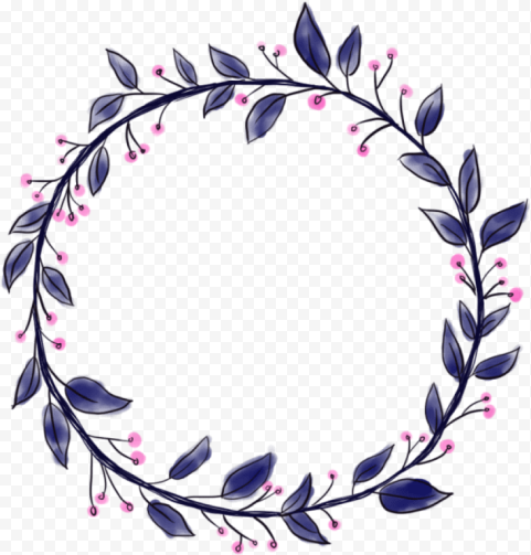 transparent flower circle border